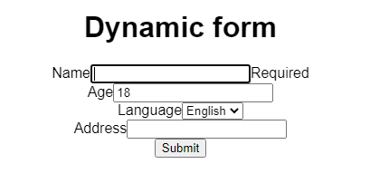 form with validation