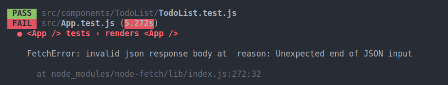 invalid json response error