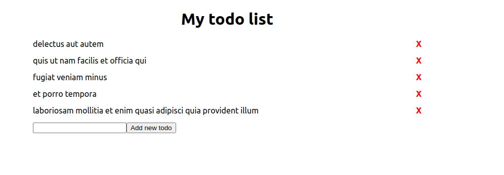 todo list output